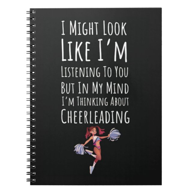 Caderno Espiral Funny Cheerleading Gifts Sports Cheerleader Cheer (Frente)