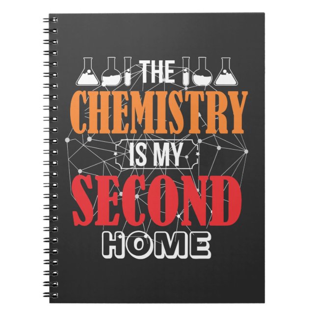 Caderno Espiral Funny Chemistry Home Professora de Ciências Químic (Frente)