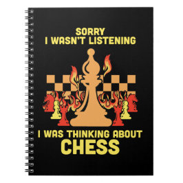 Caderno Espiral Funny Chess Quote Gift for Chess Players & Lovers