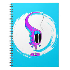 Caderno Espiral Funny, Colorful, Quirky, Cartoon Character