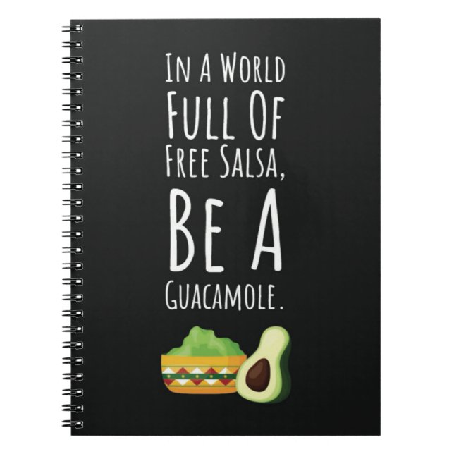 Caderno Espiral Funny Cool Gifts For Guacamole Lovers Cute Avocado (Frente)