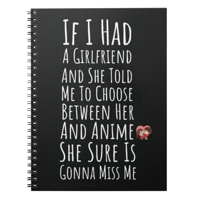 Caderno Espiral Funny Cute Anime Gifts For Him Men Boys Humor (Frente)