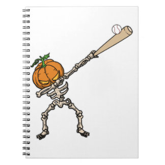 Caderno Espiral Funny Dabbing Pumpkin Head Baseball Gift Idea