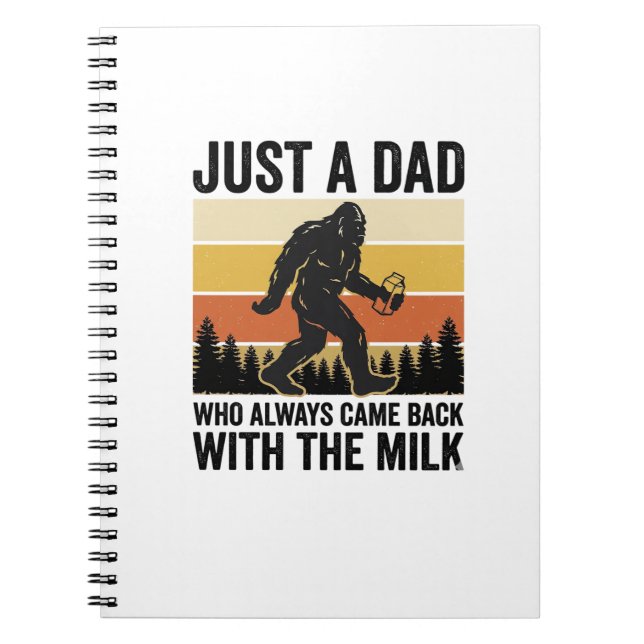 Caderno Espiral Funny Dad Came Back With the Milk Vintage Shirt_1 (Frente)