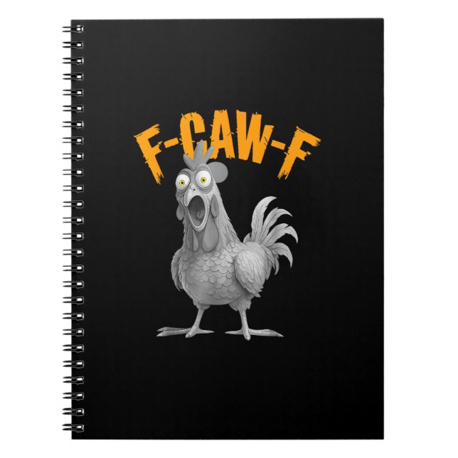 Caderno Espiral Funny F-Caw-F Chicken F-Caw-F Chicken Retro Classi (Frente)