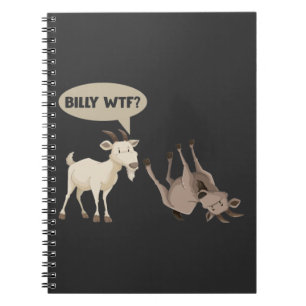Caderno Espiral Funny Fainting Goat Hilariary Mountain Animal