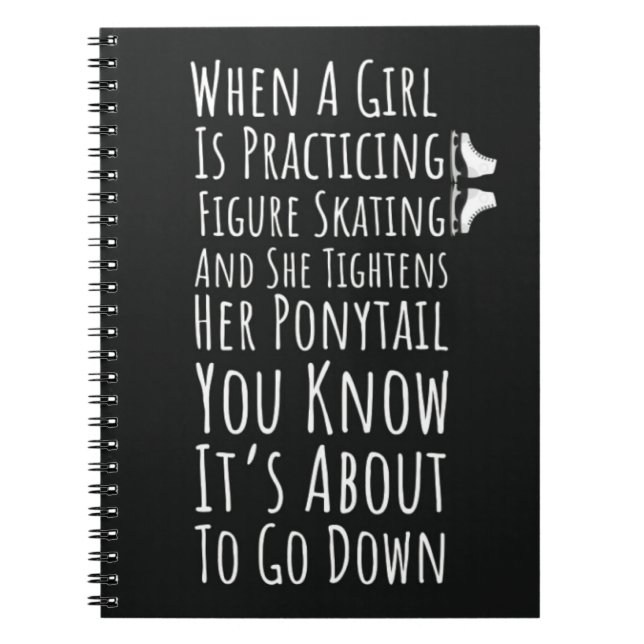 Caderno Espiral Funny Figure Skating Gifts For Girls Women For Her (Frente)