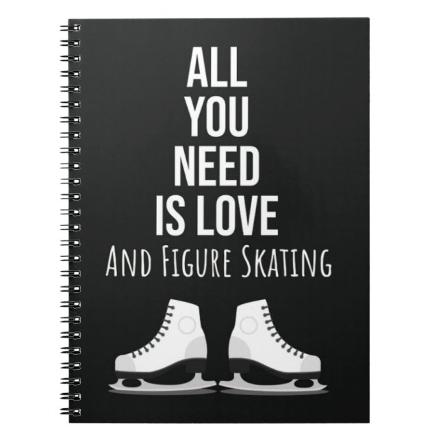 Caderno Espiral Funny Figure Skating Gifts Humor Ice Skater Winter (Frente)