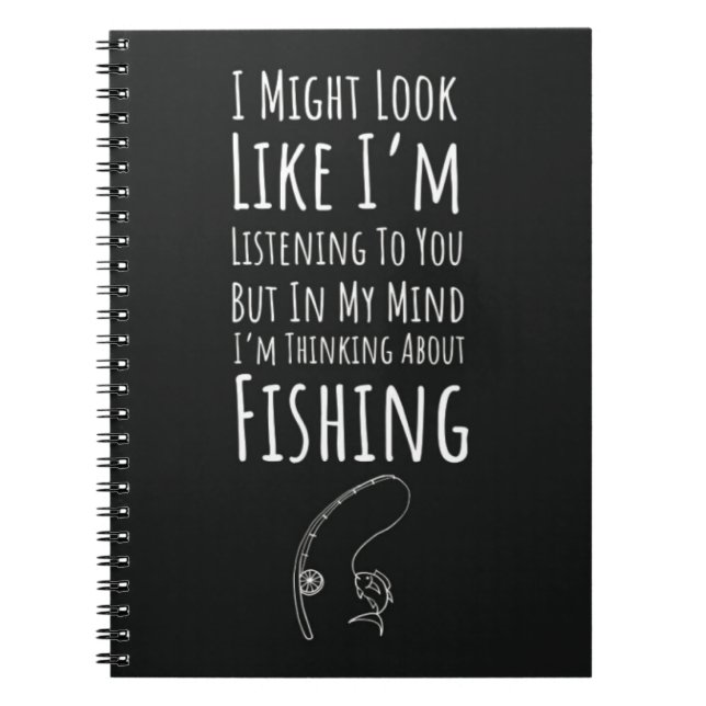 Caderno Espiral Funny Fishing Gifts Humorous Fisherman Hobby Sport (Frente)