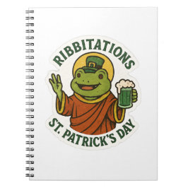 Caderno Espiral Funny Frog St.Patrick's Day