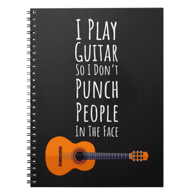 Caderno Espiral Funny Gifts For A Beginner Guitar Player Guitarist (Frente)