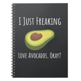 Caderno Espiral Funny Gifts For Avocado Lovers Vegan Foodie