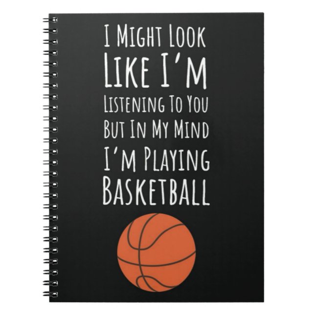 Caderno Espiral Funny Gifts For Basketball Players Team Fan Sports (Frente)