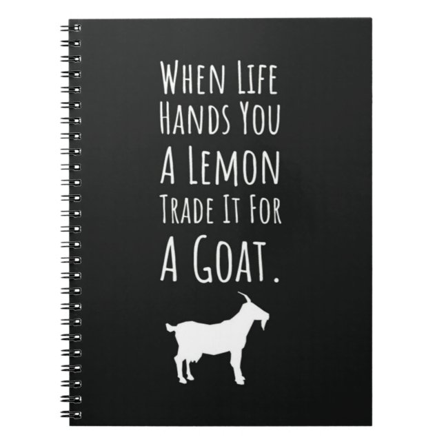 Caderno Espiral Funny Gifts For Goat Lovers Farm Animals Farming (Frente)