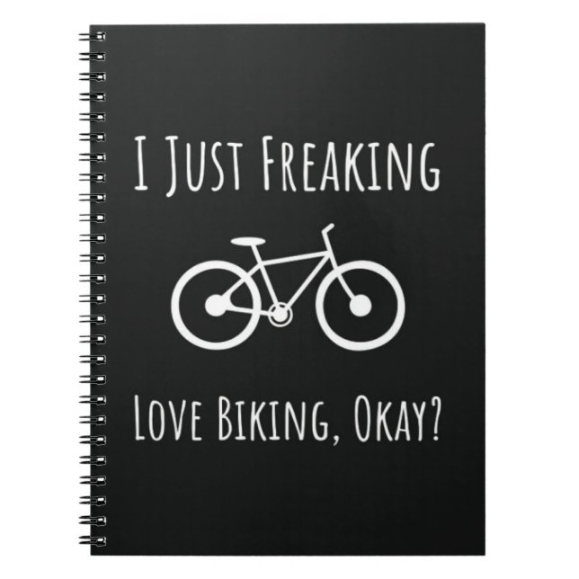 Caderno Espiral Funny Gifts For Mountain Bikers Biking Cycling (Frente)