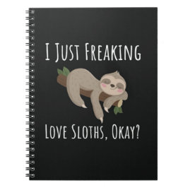 Caderno Espiral Funny Gifts For Sloth Lovers Humor Joke