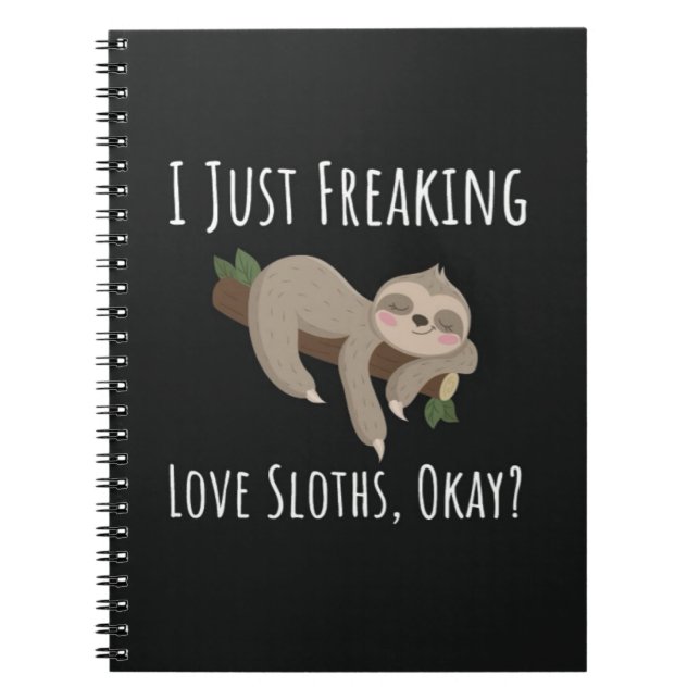 Caderno Espiral Funny Gifts For Sloth Lovers Humor Joke (Frente)