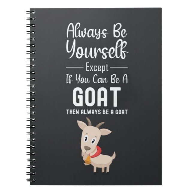 Caderno Espiral Funny Goat Gag Gifts Humor Farm Animal Pet Farmer (Frente)