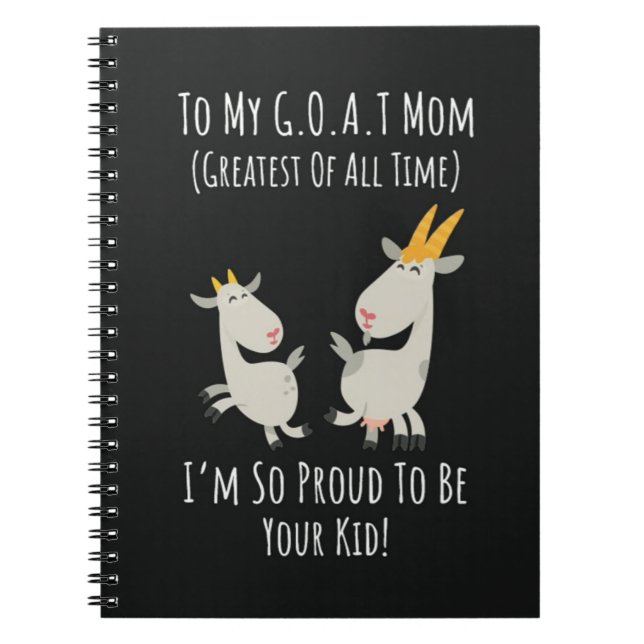 Caderno Espiral Funny Goat Gifts For Mom Women Mama Lover (Frente)