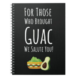 Caderno Espiral Funny Guac Gift Vegetarian Vegan Avocado Guacamole
