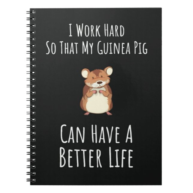 Caderno Espiral Funny Guinea Pig Owner Gifts Pet Lover Humor (Frente)