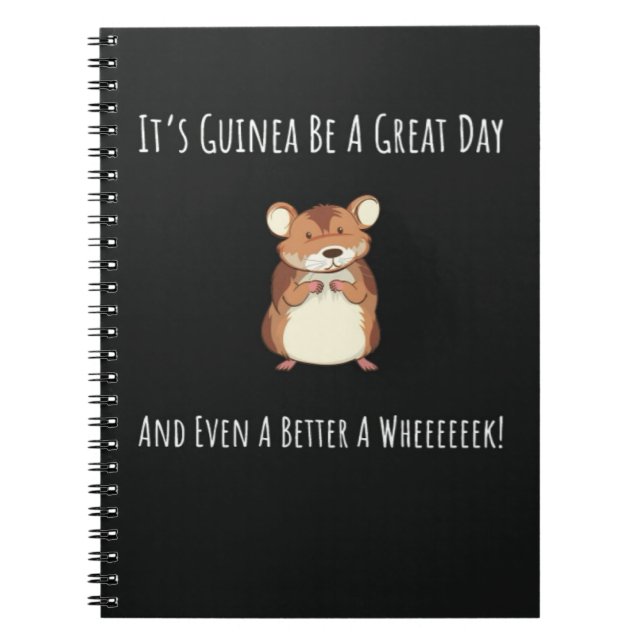 Caderno Espiral Funny Guinea Pig Pun Gifts Cute Animal Pet (Frente)