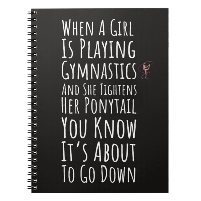 Caderno Espiral Funny Gymnastics Gift Ideas Women Girls Teens  (Frente)