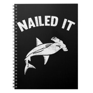 Caderno Espiral Funny Hammerhead Shark Pun