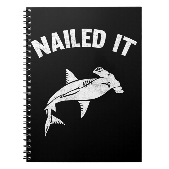 Caderno Espiral Funny Hammerhead Shark Pun (Frente)