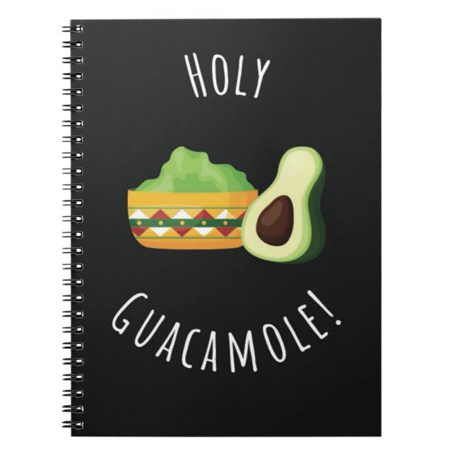 Caderno Espiral Funny Holy Guacamole Gifts Avocados Cute Fruit (Frente)