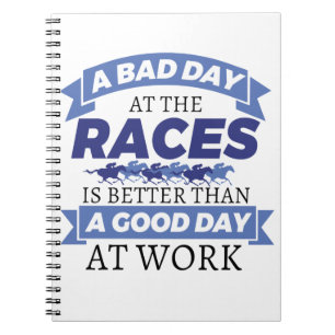 Caderno Espiral Funny Horse Racing A Bad Day at the Races