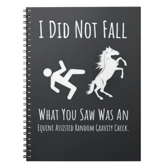 Caderno Espiral Funny Horse Riding Gifts Equestrian Sports Rider (Frente)