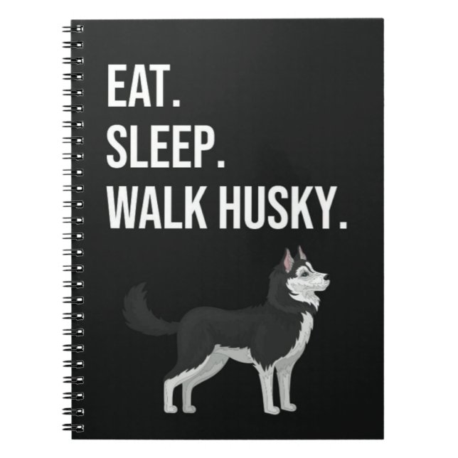 Caderno Espiral Funny Husky Mom Gifts Siberian Dog Dad Lover Pet (Frente)