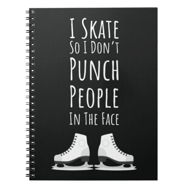 Caderno Espiral Funny Ice Skating Gifts Skater Winter Sports Humor (Frente)