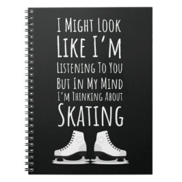 Caderno Espiral Funny Ice Skating Themed Gifts Winter Sport Skater