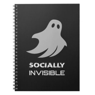 Caderno Espiral Funny Introvert Spooky Ghost