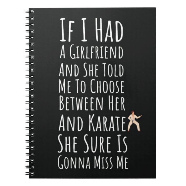 Caderno Espiral Funny Karate Gifts For Men Humor For Him Martial (Frente)