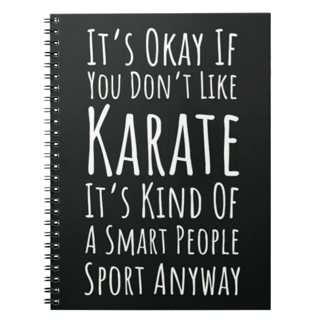 Caderno Espiral Funny Karate Gifts Martial Arts Humor Sarcastic (Frente)