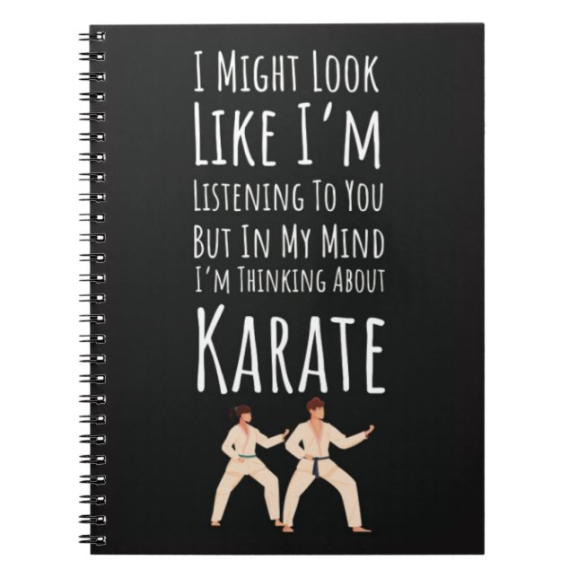 Caderno Espiral Funny Karate Player Gifts Sport Fighter Matial Art (Frente)