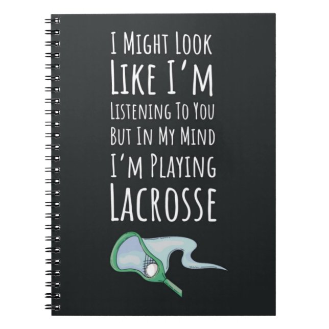 Caderno Espiral Funny Lacrosse Gift Ideas Players Team Humor (Frente)