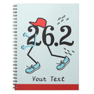 Caderno Espiral Funny Marathon Runner 26.2 - Presentes para Corred