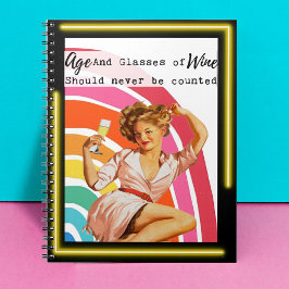 Caderno Espiral Funny Notebook Journal Best Friend Gift "Age"