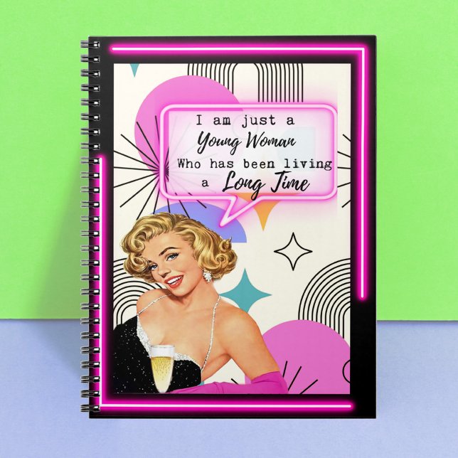 Caderno Espiral Funny Notebook Journal Best Friend Gift "Young" (Criador carregado)