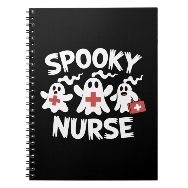 Caderno Espiral Funny Nurse Halloween (Frente)