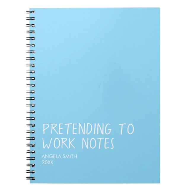 Caderno Espiral Funny Office Notebook, Pretending to Work Notes  (Frente)
