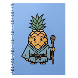 Caderno Espiral Funny Pineapple Sensei Master Samurai Illustration
