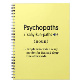 Caderno Espiral funny psychopaths definition