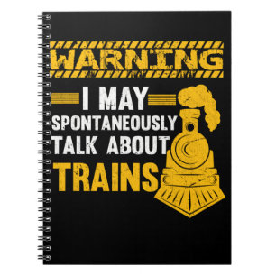 Caderno Espiral Funny Railfan Cote Trainspotter Train Lover Rail