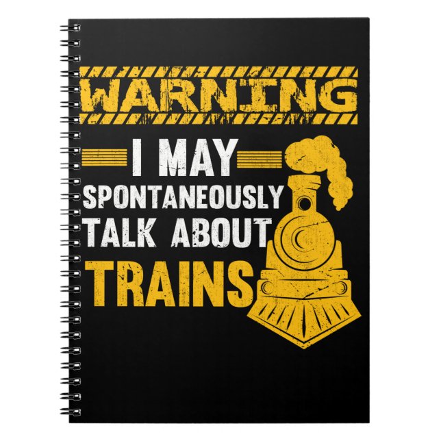 Caderno Espiral Funny Railfan Cote Trainspotter Train Lover Rail (Frente)