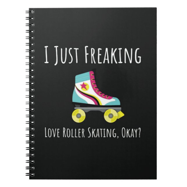 Caderno Espiral Funny Roller Skating Gifts Skater Skates Humor (Frente)